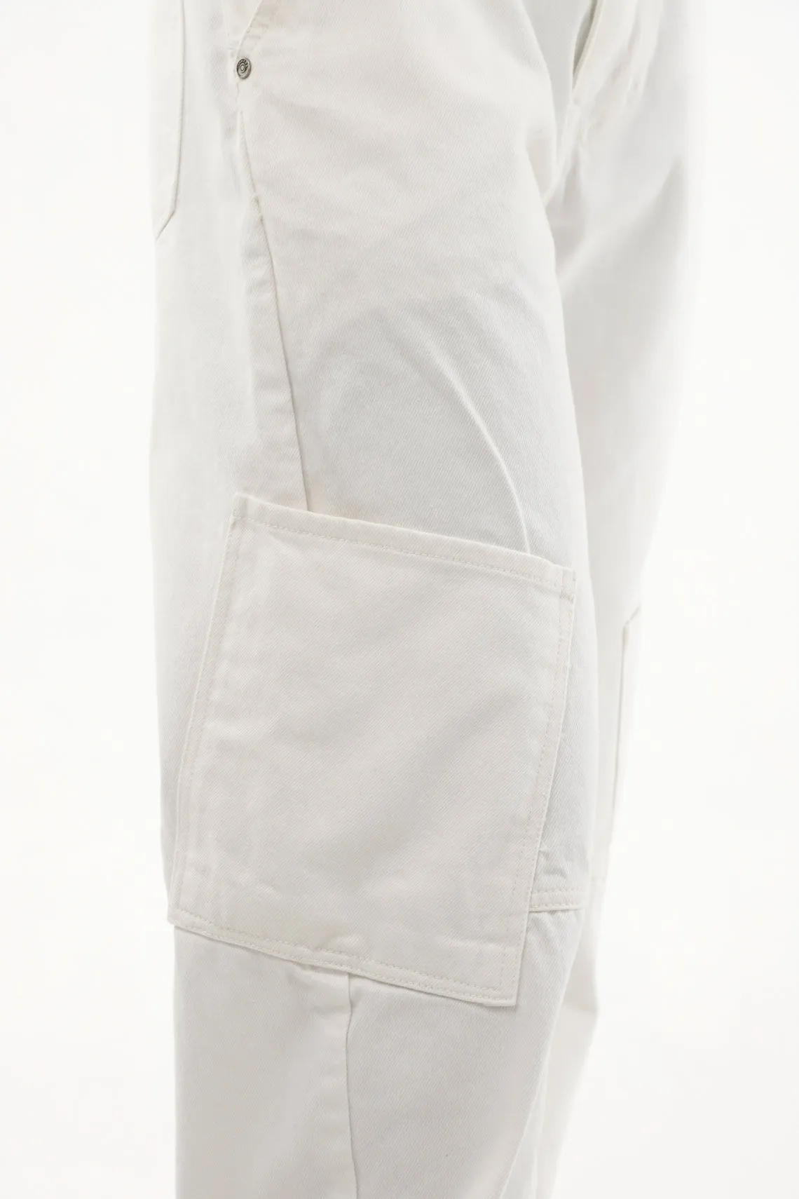 Pantalón Recto crudo con bolsillos laterales para mujer