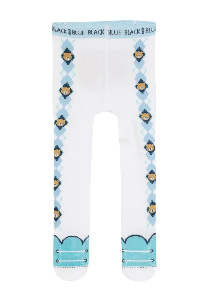 Panty Plaid Recién Nacido Crudo Black and Blue