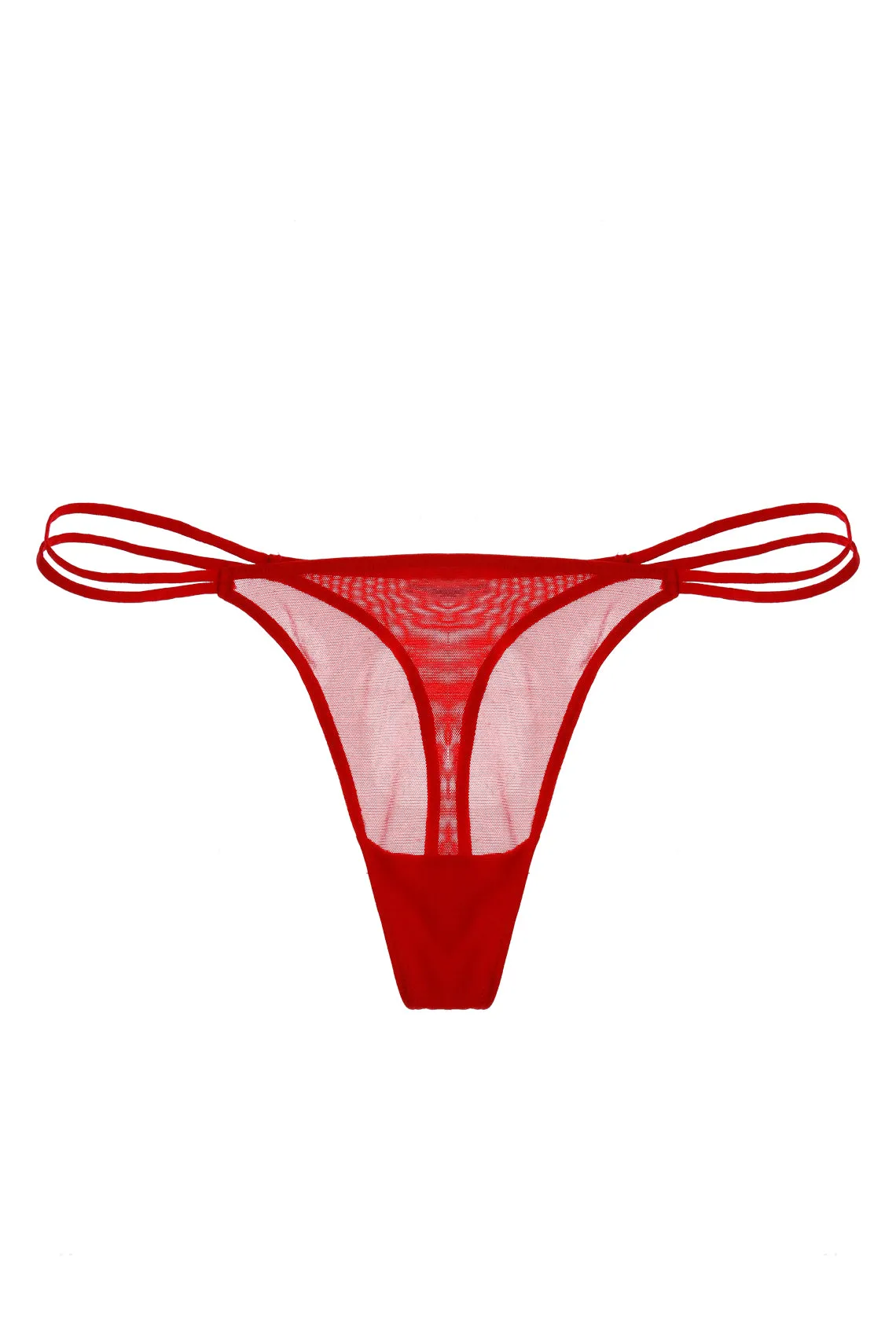 Panty rojo tipo tanga para mujer