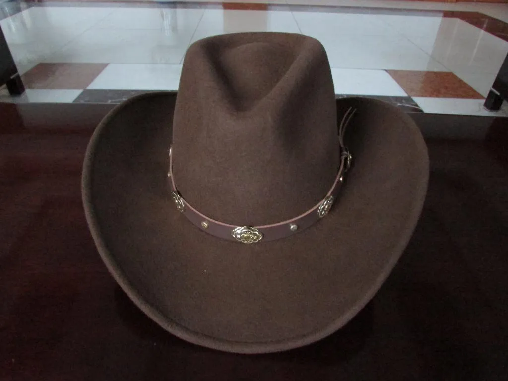 Rock Style Cowboy Hat /  Large-brimmed Woolen Hat / Wide Brim Cowboy / Vintage Clothing
