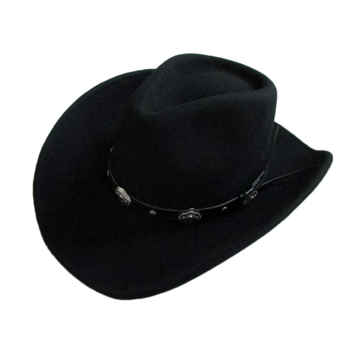 Rock Style Cowboy Hat /  Large-brimmed Woolen Hat / Wide Brim Cowboy / Vintage Clothing