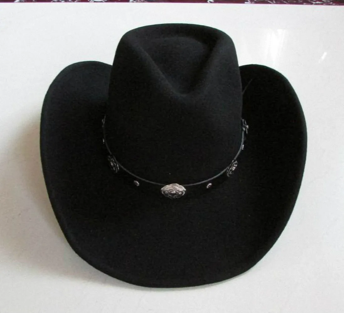 Rock Style Cowboy Hat /  Large-brimmed Woolen Hat / Wide Brim Cowboy / Vintage Clothing