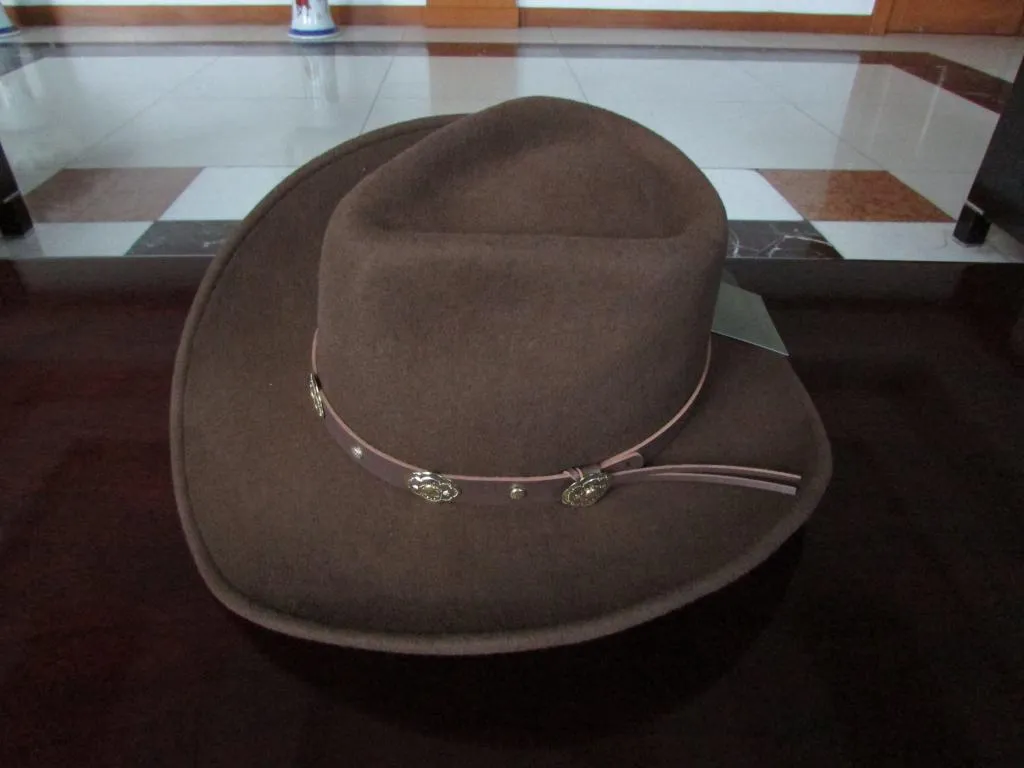 Rock Style Cowboy Hat /  Large-brimmed Woolen Hat / Wide Brim Cowboy / Vintage Clothing