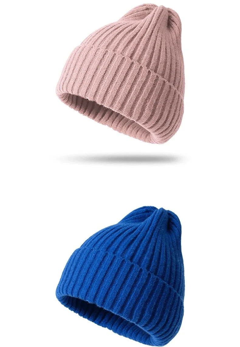 Stylish Knitted Plain Women's Hat / Women's Headwear - SF0291