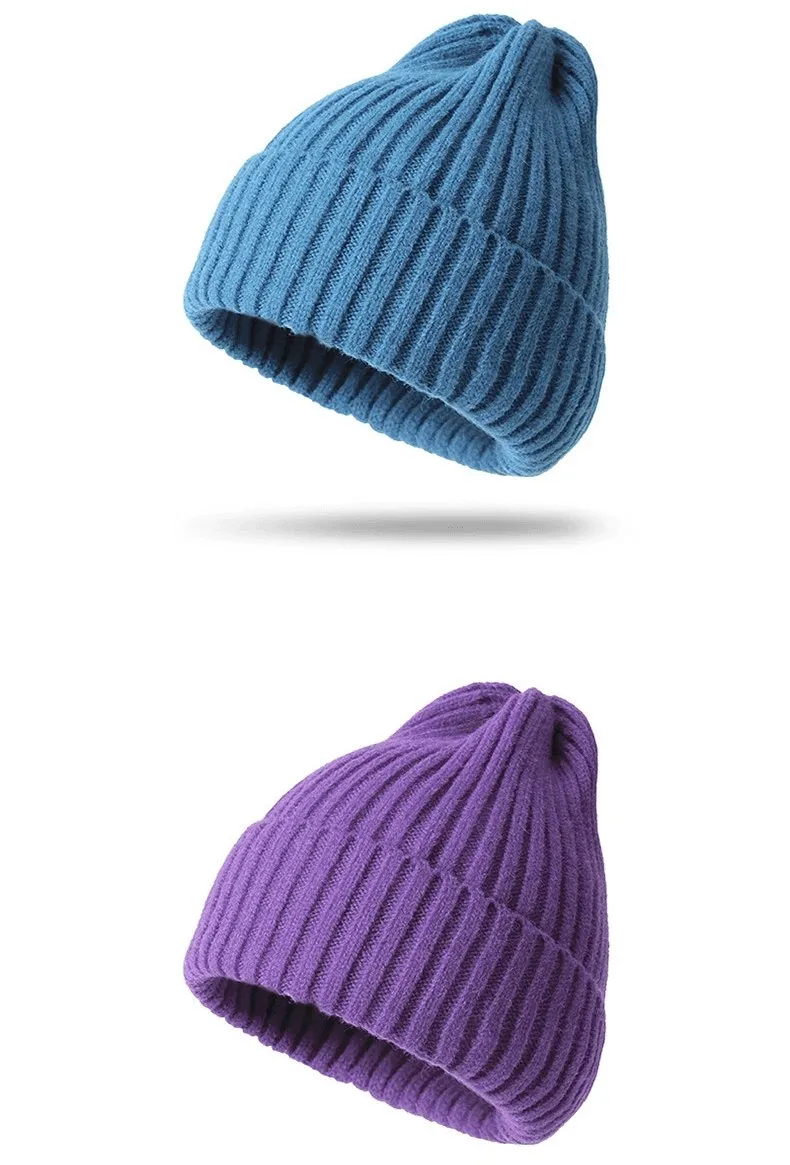 Stylish Knitted Plain Women's Hat / Women's Headwear - SF0291
