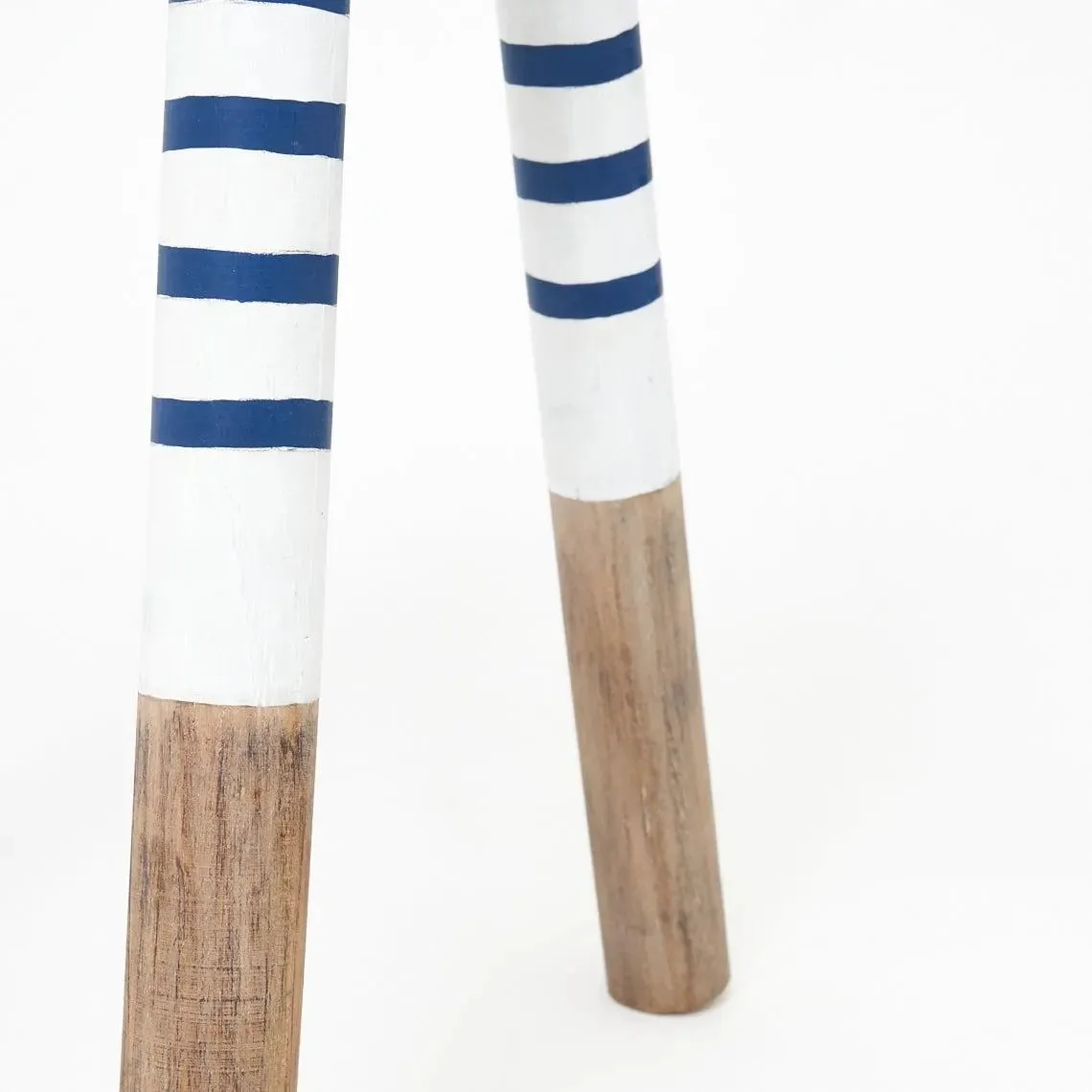 Taburete de madera patas a rayas - D2150
