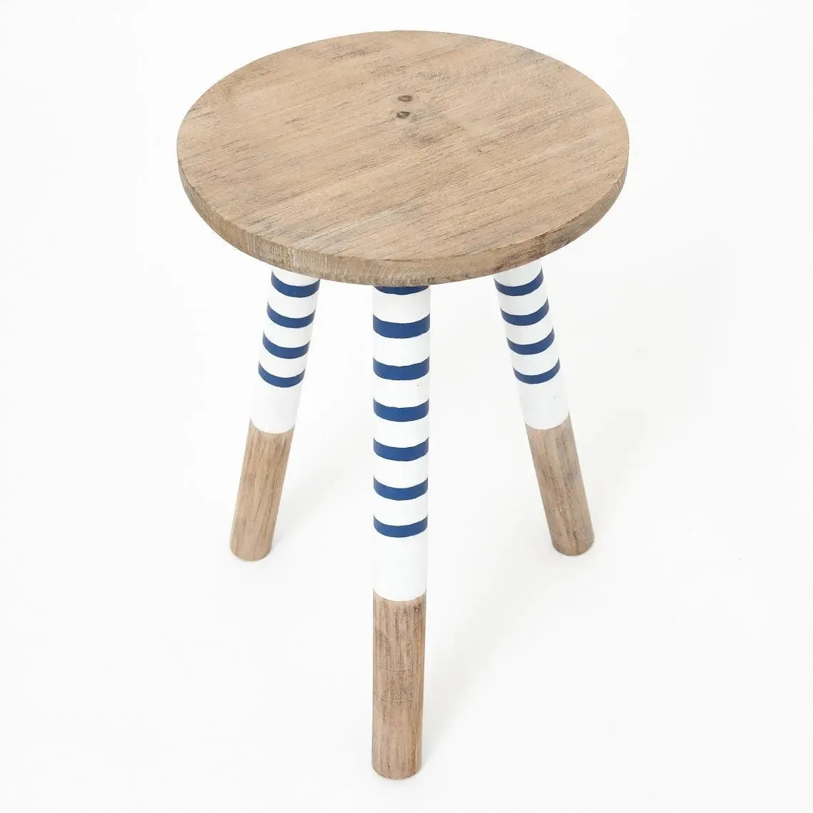 Taburete de madera patas a rayas - D2150