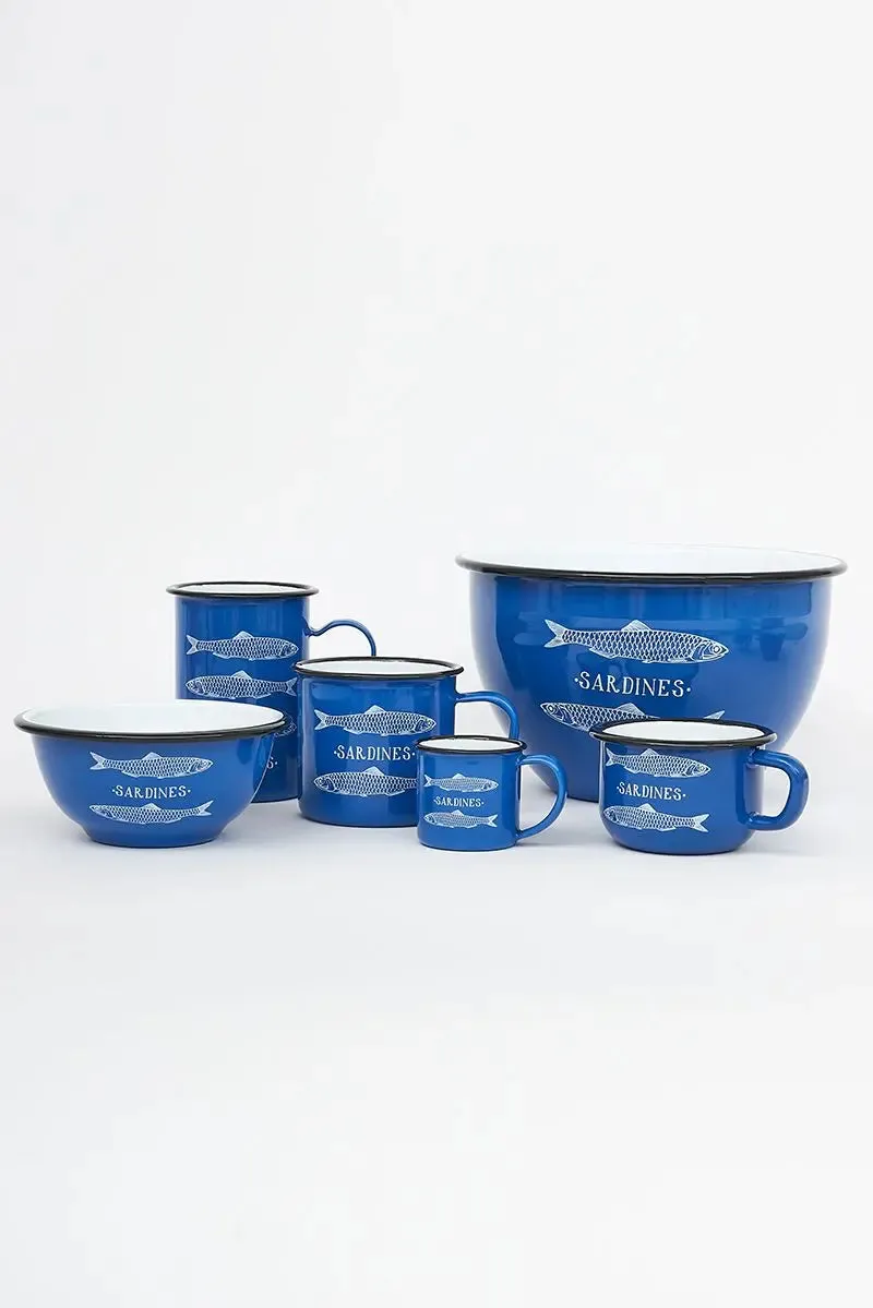 Taza de metal 'Sardines' ancha
