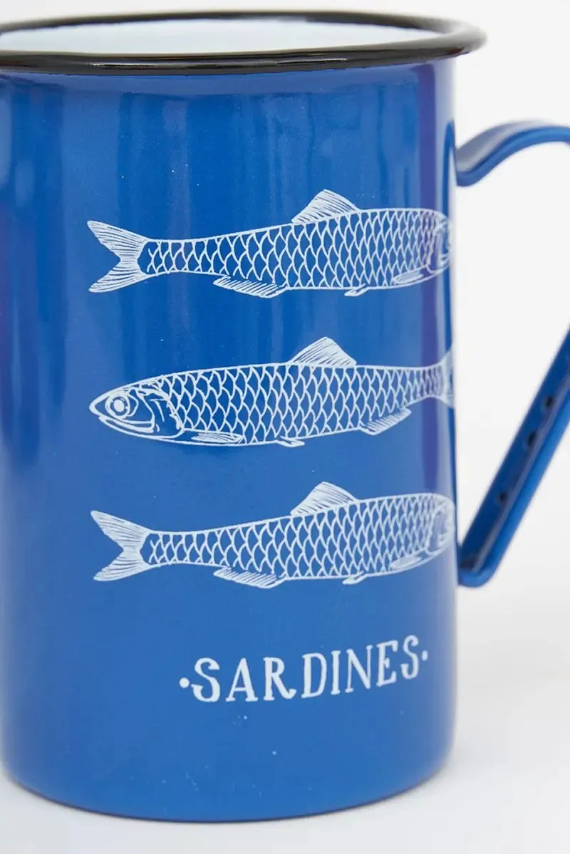 Taza larga de metal 'Sardines'