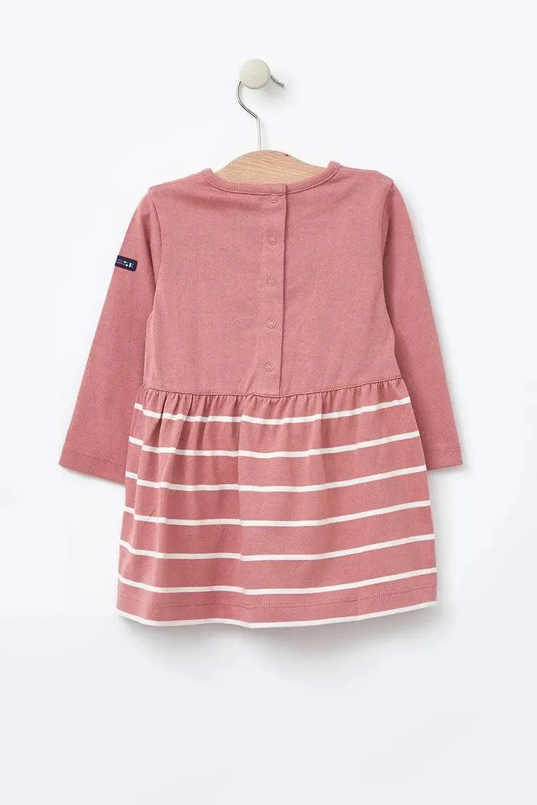 Vestido Batela en algodón manga larga con ballena - B2516
