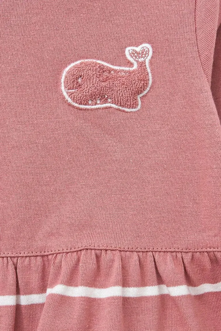 Vestido Batela en algodón manga larga con ballena - B2516