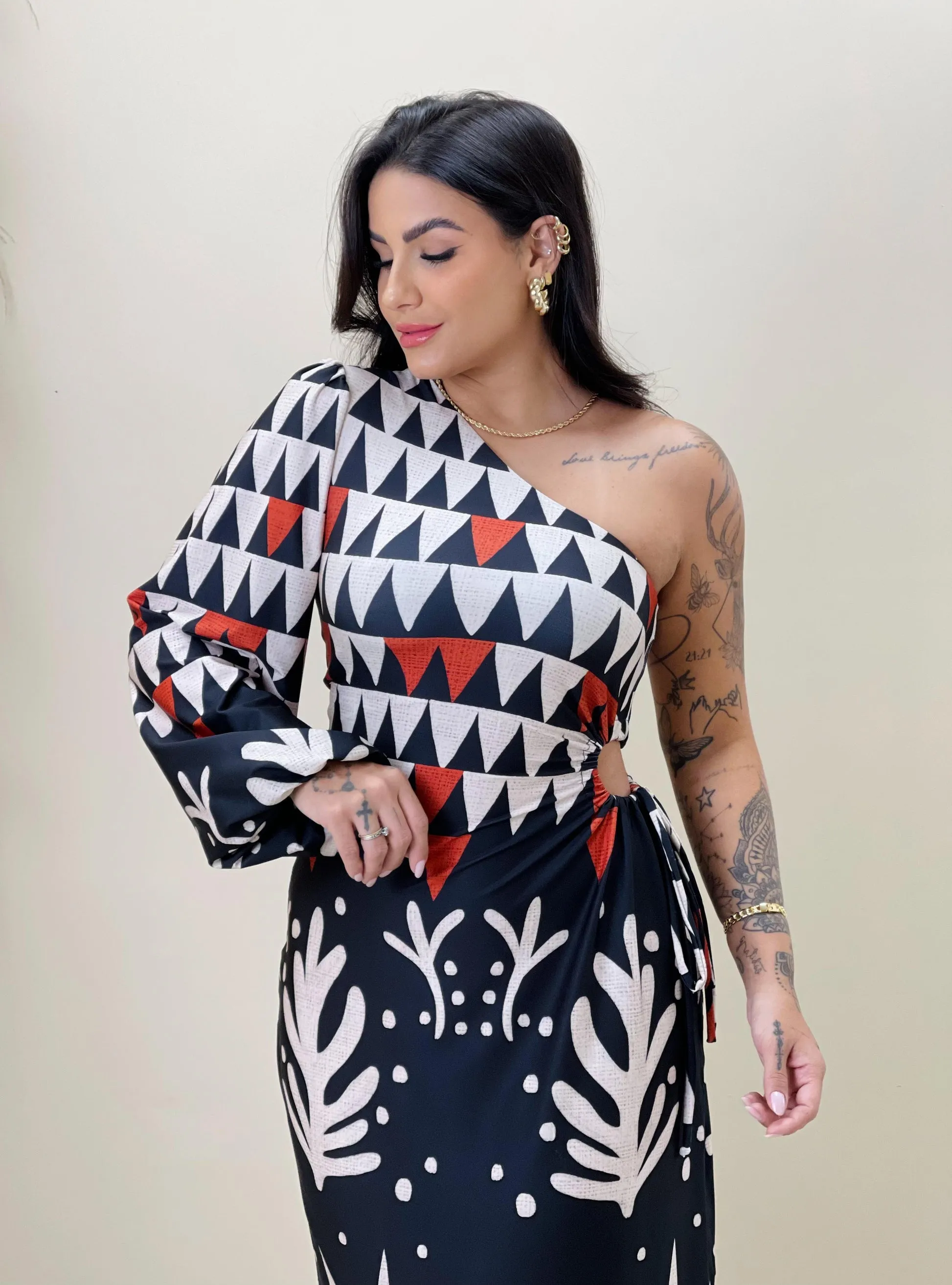 Vestido Caribe Pintura Rupestre (3066)