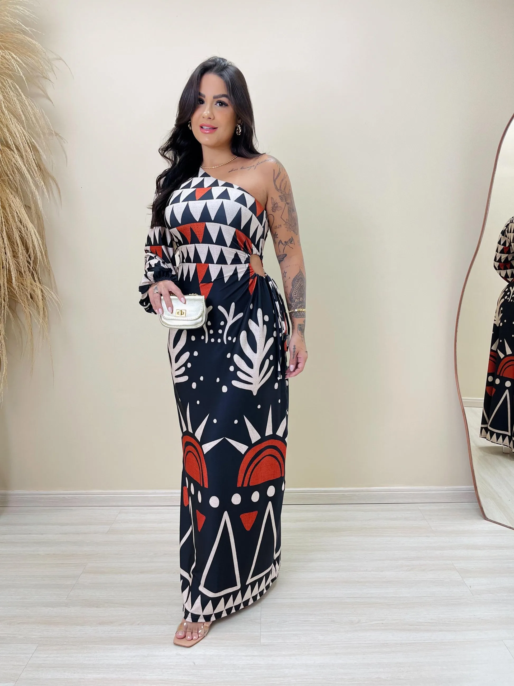 Vestido Caribe Pintura Rupestre (3066)