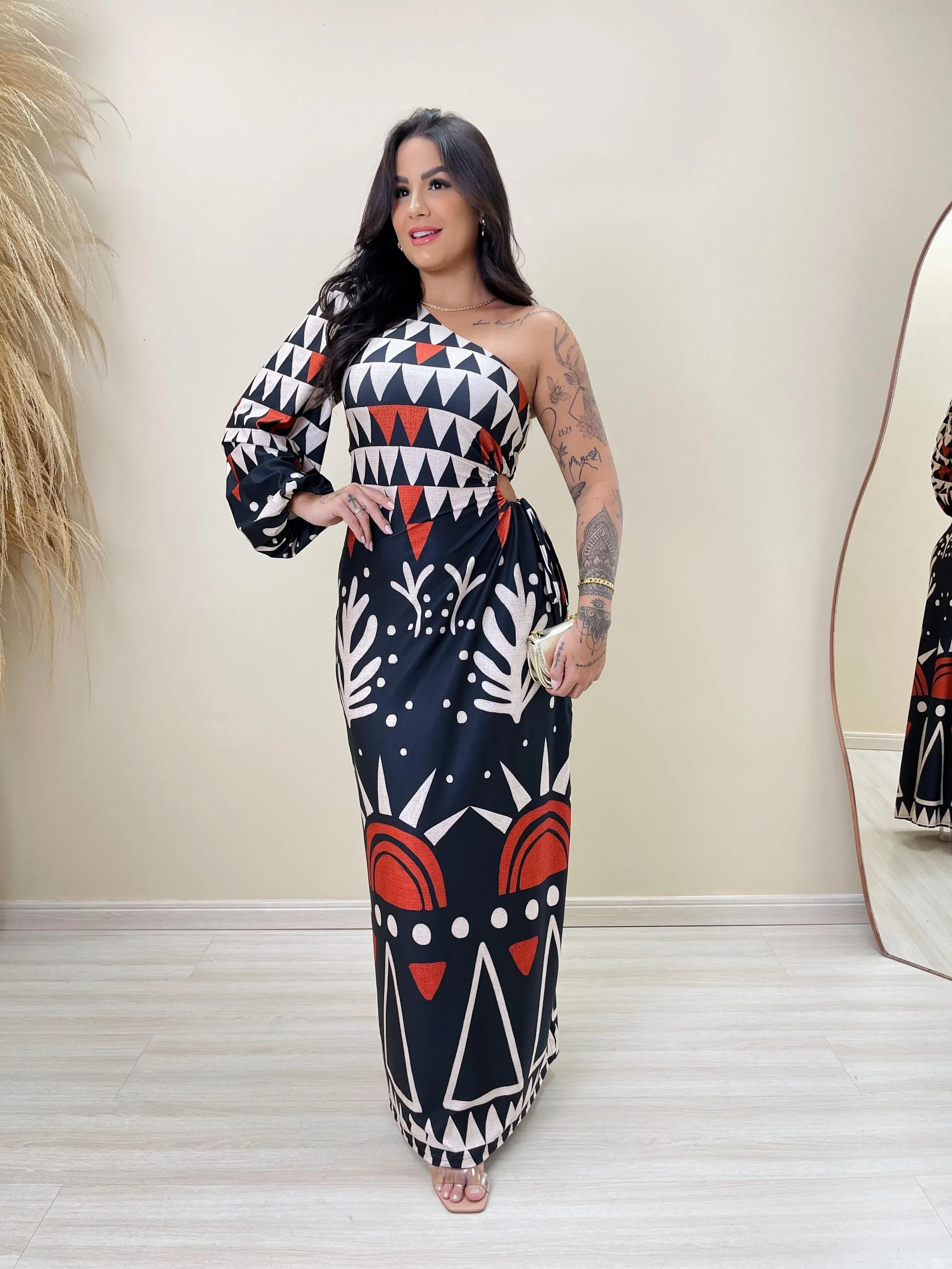 Vestido Caribe Pintura Rupestre (3066)