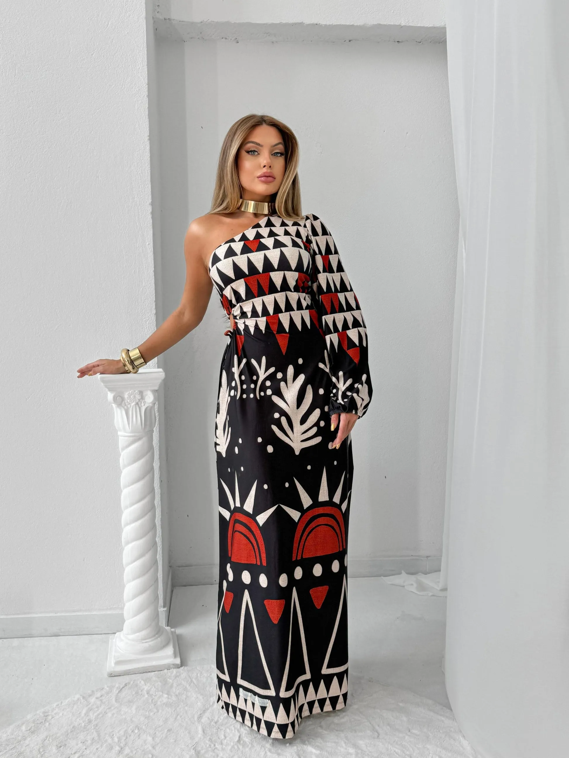 Vestido Caribe Pintura Rupestre (3066)