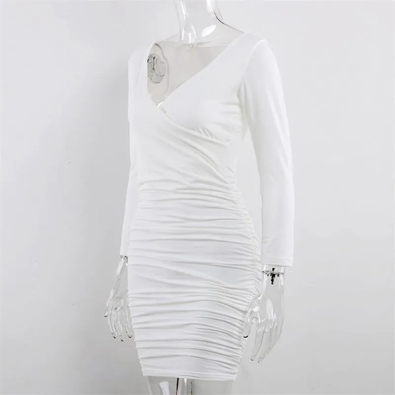 Vestido Tubinho Business Drapeado de Manga