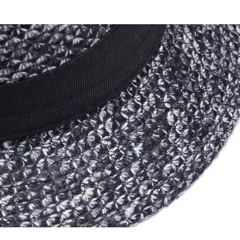 Woolen felt Fedora hat with Black Ribbon Band / Fashion Gentleman Hats